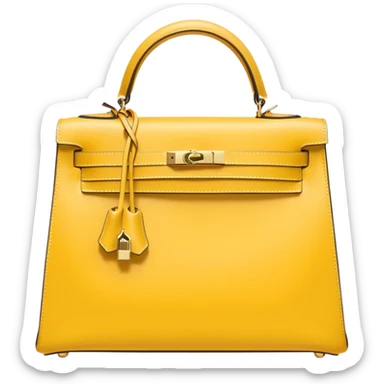 light yellow hermes kelly bag sticker