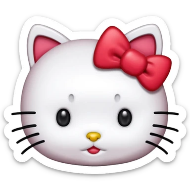Hello Kitty cabeza rojo sticker