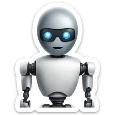 robot pretending to be, or disguised as a, human sticker