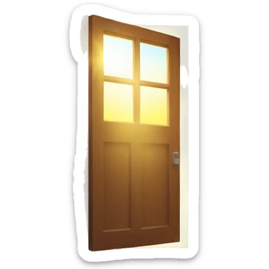 open door sunlight sticker