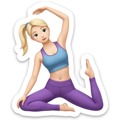 yoga girl sticker