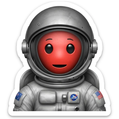 dark grey astronaut helmet, obscured face  sticker