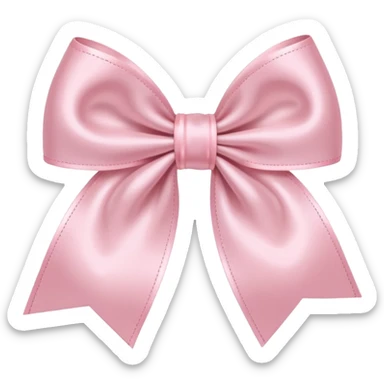 light pink bow on light pink bow sticker
