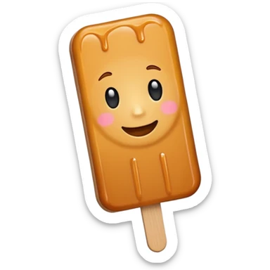caramel on a popsicle stick sticker