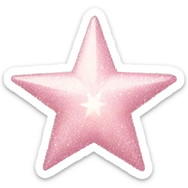 pale pink star sparkle sticker