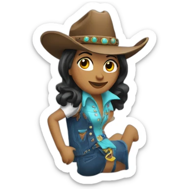 cowboy-salsa-dancer-woman sticker