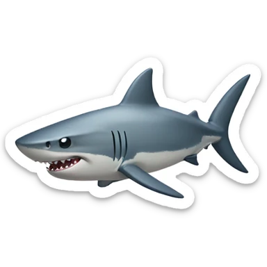 annoyed shark sticker