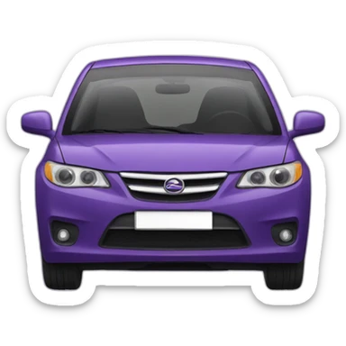 purple car sticker