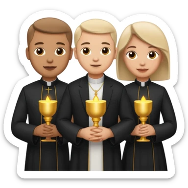 priest marrying a couple sticker