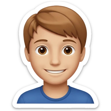 A boy sketch smiling sticker