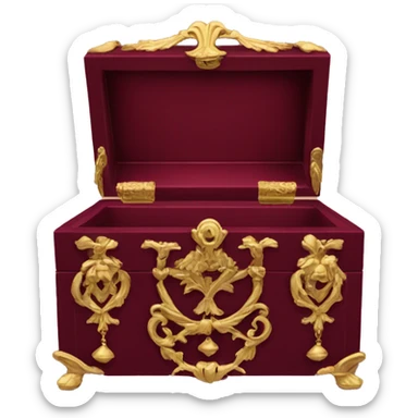 Regency jewelry box maroon color  sticker