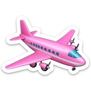 Pink aeroplane  sticker