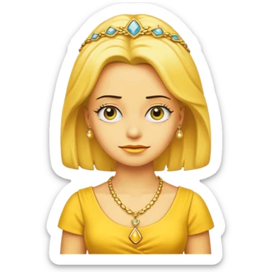 lisa Simpson yellow dress with neckless sticker