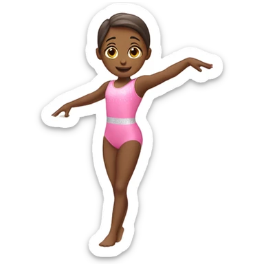 Gymnastics balance beam pink  sticker