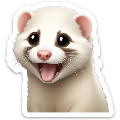Ferret hear ferret sticker