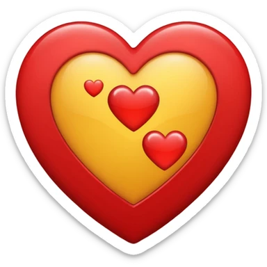 A heart with E+M in the middle l sticker