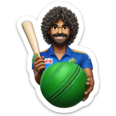 Lasith Malinga throws cricket ball sticker