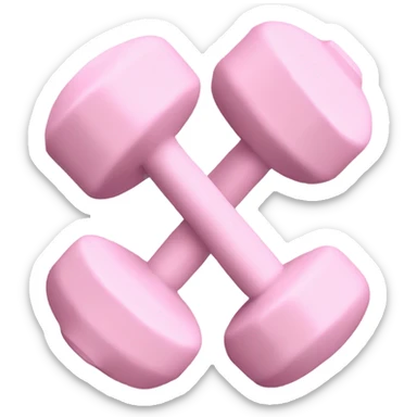 Ligth pastel pink workout weights sticker