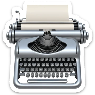 robot typewriter emoji classic typewriter shape sticker