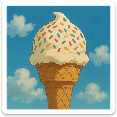 ice cream with sprinkles sticker