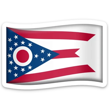 ohio flag sticker