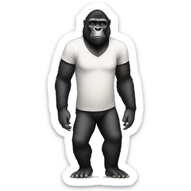 gorilla with no legs pixelated sticker