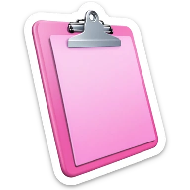 Pink clipboard sticker