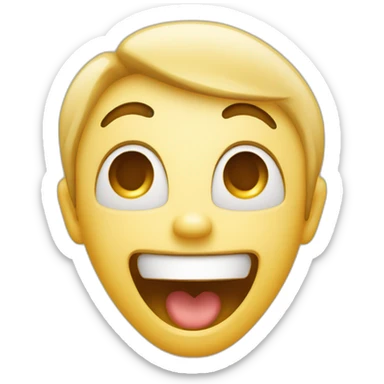 A happy and surprised person sticker