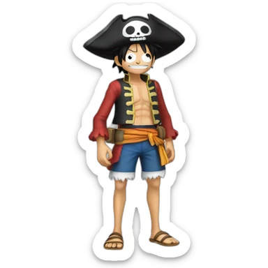 Luffy le pirate sticker