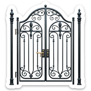 A metal gate sticker