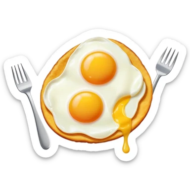 Spiegelei mit armen sticker