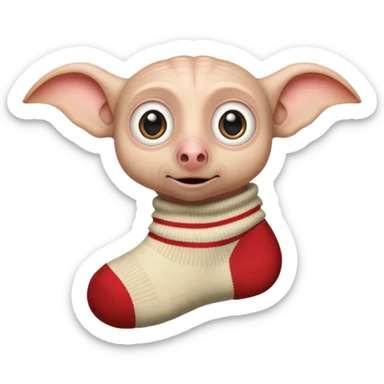 dobby with a sock sticker