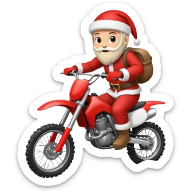 motocross christmasw sticker