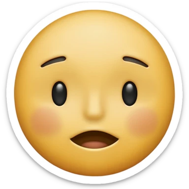 A neutral-colored emoji face (light gray or pale yellow) with half-closed eyes, small dark circles underneath, and a tiny straight-line mouth. A small power symbol (⏻) floats above the head or appears faded on the forehead, suggesting low energy or mental exhaustion. sticker