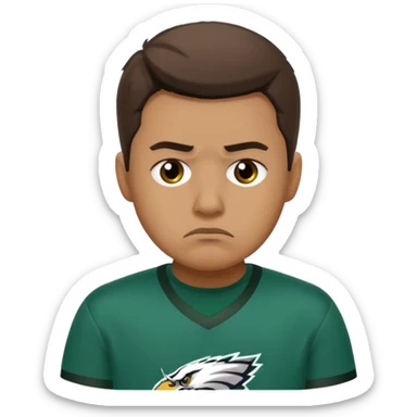 An Eagles fan who is sad sticker