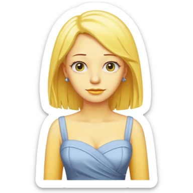 Simpson women with yellow hair sticker