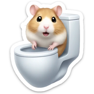 hamster in the toilet sticker