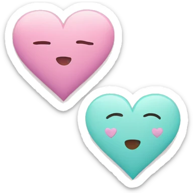 Hearts-couple-symbols-coloured-pastel-shade sticker