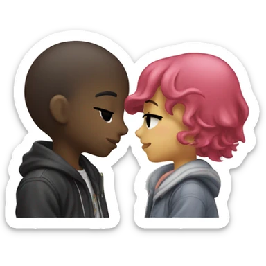mymelody and badz maru kissing sticker