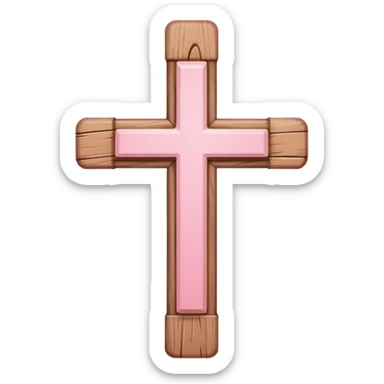light pink cross sticker