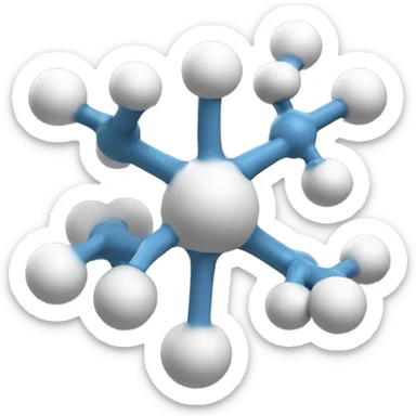 Symmetrical and simple molecule with 9 atoms sticker