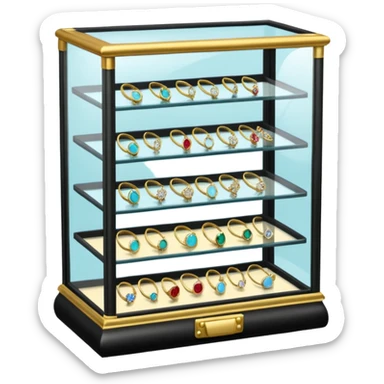 jewelry display case at Walmart sticker