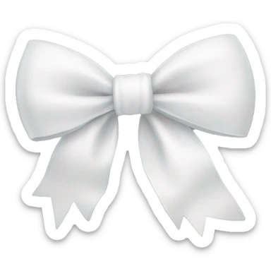 White bow sticker