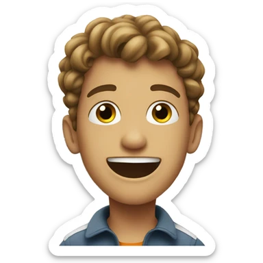 boys having fun outdoors sticker