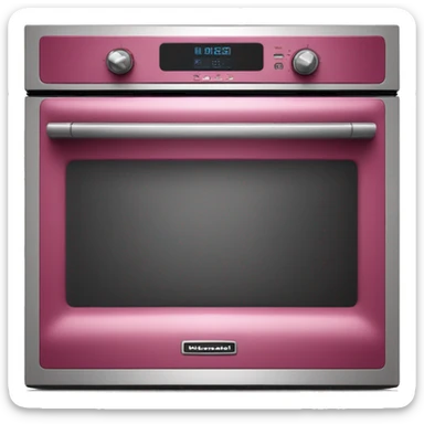 Realistic raspberry color kitchenaid oven isolated. sticker