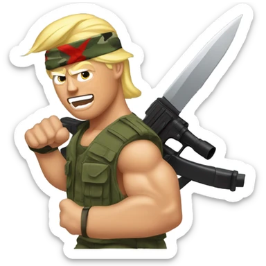 Donald trump rambo sticker