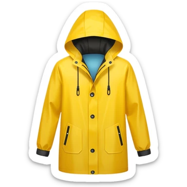 yellow raincoat sticker