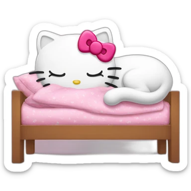 Hello kitty sleeps sticker
