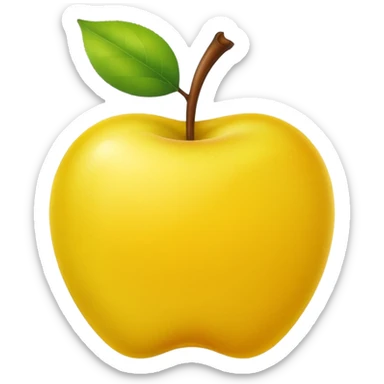 yellow apple sticker