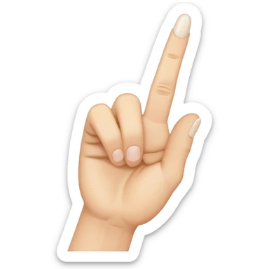 Middle finger sticker